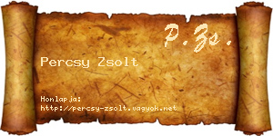 Percsy Zsolt névjegykártya